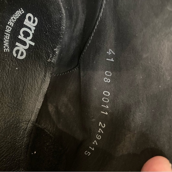 ARCHE Sz 41 Metallic Leather and Fabric Zipper Futuristic Ankle Booties - Picture 7 of 9